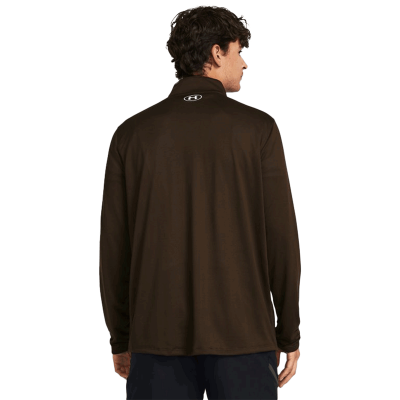 Camiseta técnica UA Team Tech de manga larga con cremallera de 1/4 para hombre