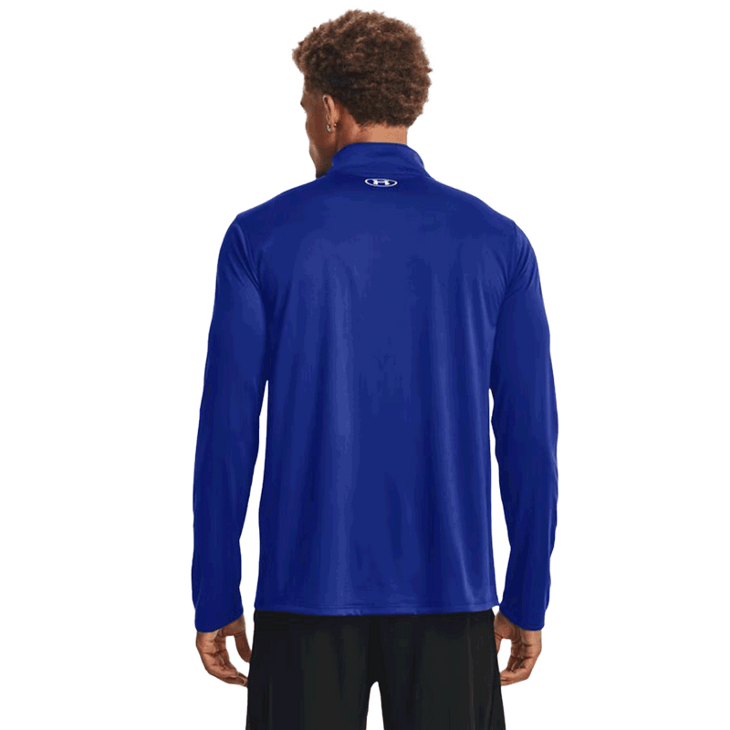 Camiseta técnica UA Team Tech de manga larga con cremallera de 1/4 para hombre