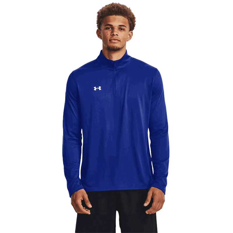 Camiseta técnica UA Team Tech de manga larga con cremallera de 1/4 para hombre