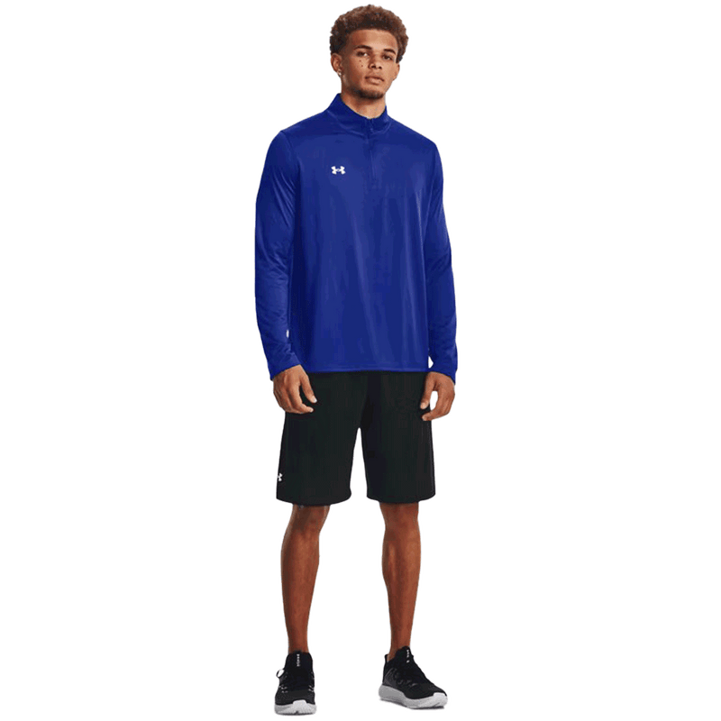 Camiseta técnica UA Team Tech de manga larga con cremallera de 1/4 para hombre