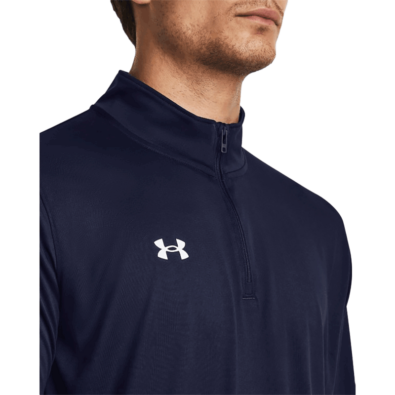 Camiseta técnica UA Team Tech de manga larga con cremallera de 1/4 para hombre
