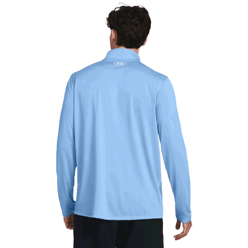 Camiseta técnica UA Team Tech de manga larga con cremallera de 1/4 para hombre