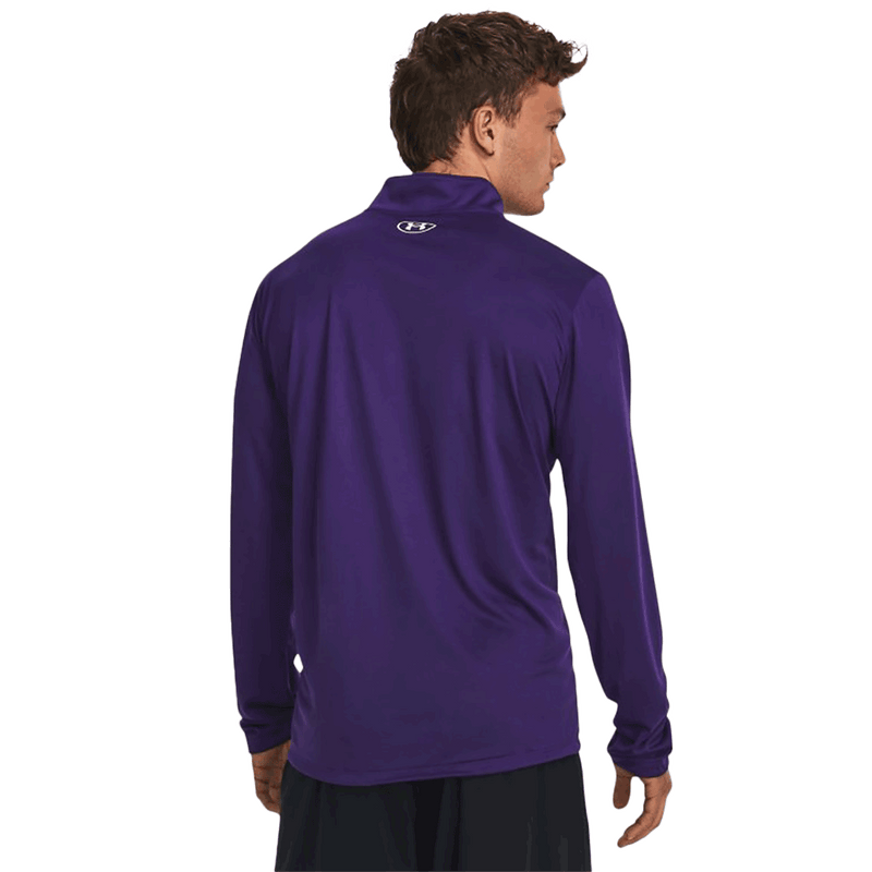 Camiseta técnica UA Team Tech de manga larga con cremallera de 1/4 para hombre