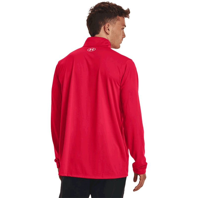 Camiseta técnica UA Team Tech de manga larga con cremallera de 1/4 para hombre