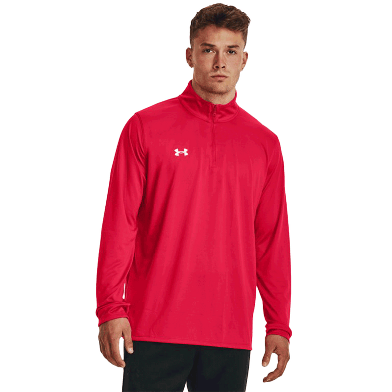 Camiseta técnica UA Team Tech de manga larga con cremallera de 1/4 para hombre