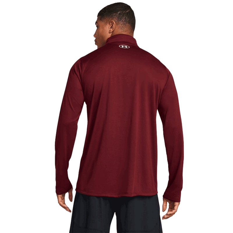 Camiseta técnica UA Team Tech de manga larga con cremallera de 1/4 para hombre