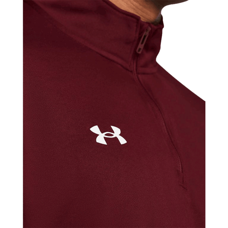 Camiseta técnica UA Team Tech de manga larga con cremallera de 1/4 para hombre