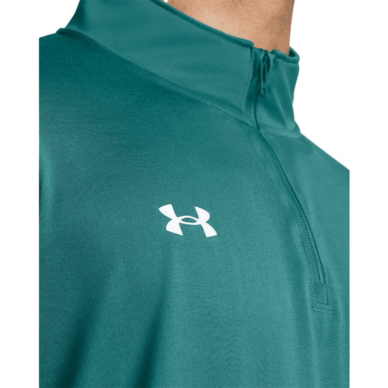 Camiseta técnica UA Team Tech de manga larga con cremallera de 1/4 para hombre