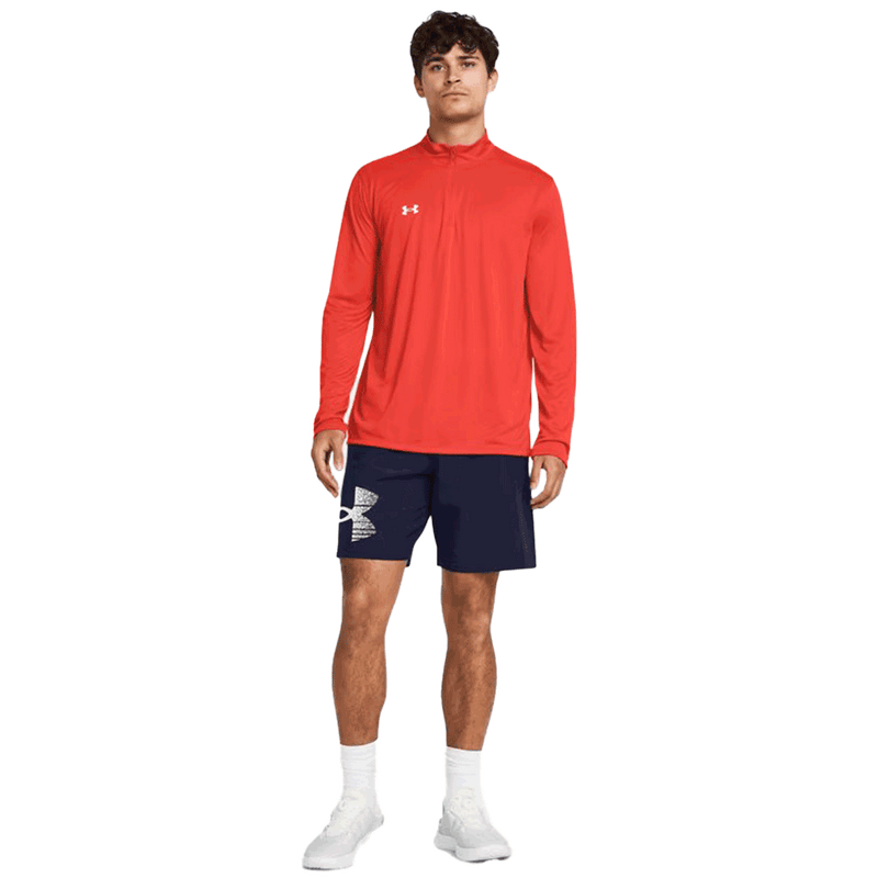 Camiseta técnica UA Team Tech de manga larga con cremallera de 1/4 para hombre