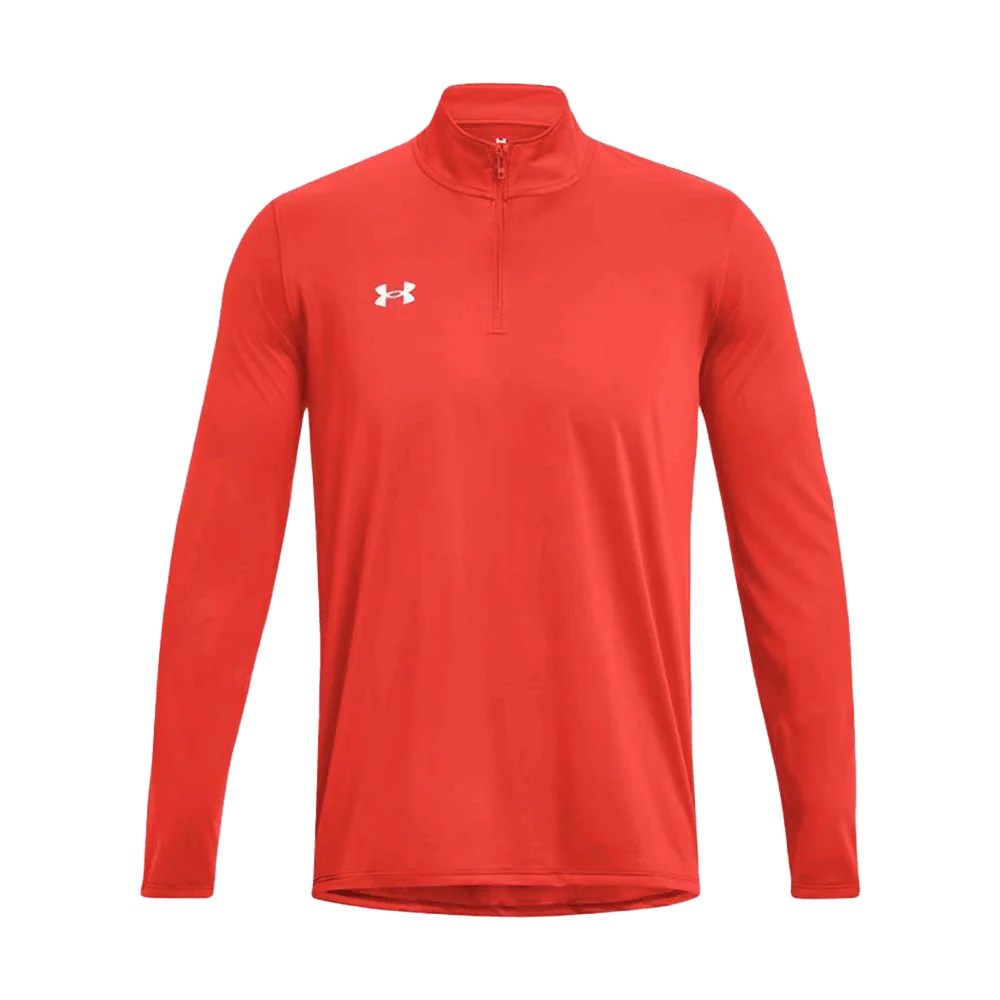 Camiseta técnica UA Team Tech de manga larga con cremallera de 1/4 para hombre