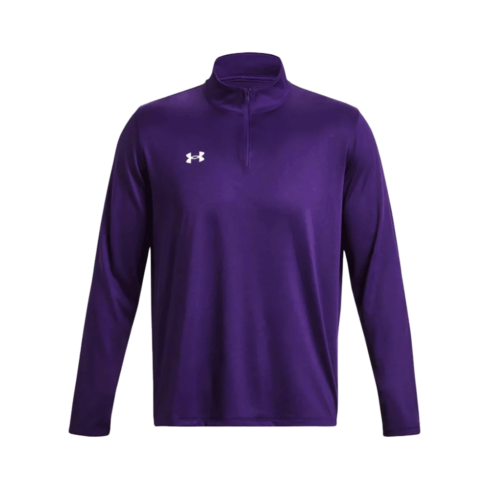 UA Men's Team Tech LS 1/4 Zip Purple Color