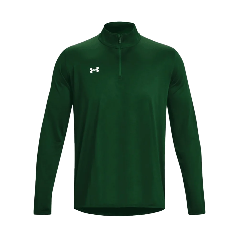 UA Men's Team Tech LS 1/4 Zip green Color