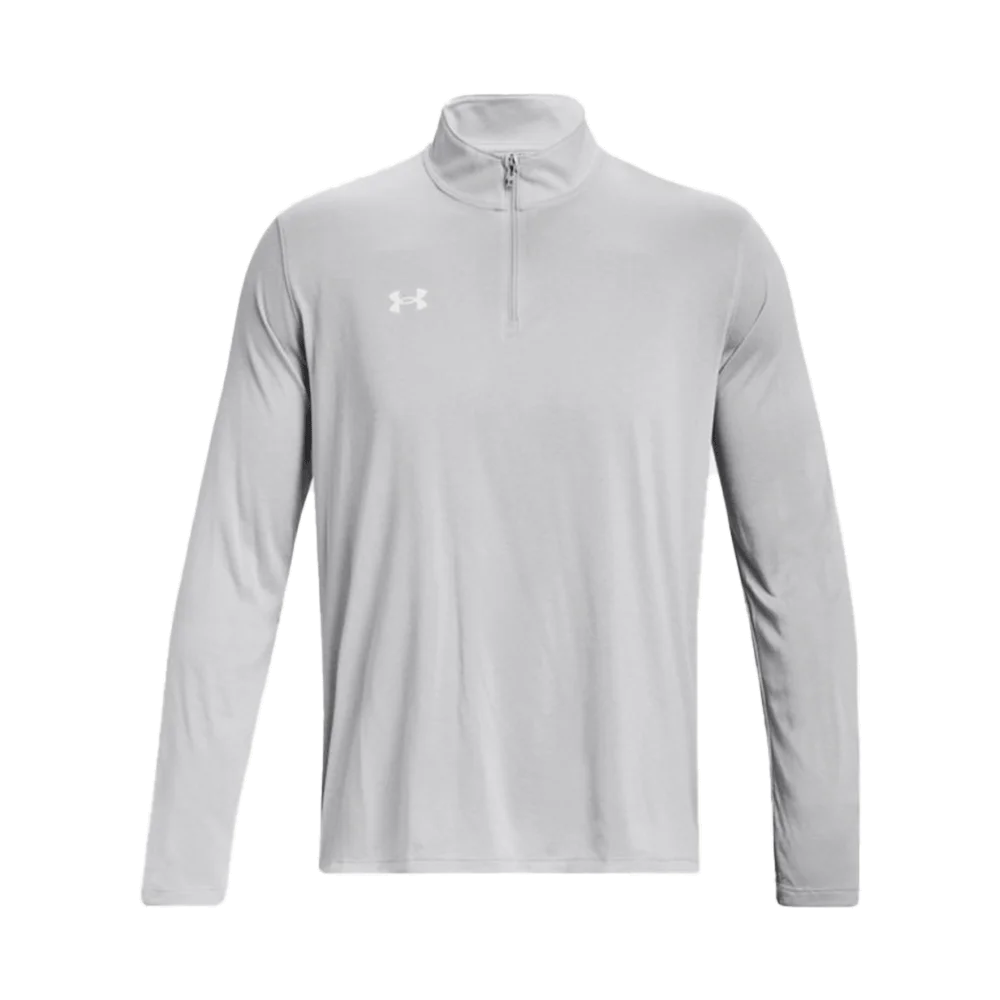 UA Men's Team Tech LS 1/4 Zip gray Color