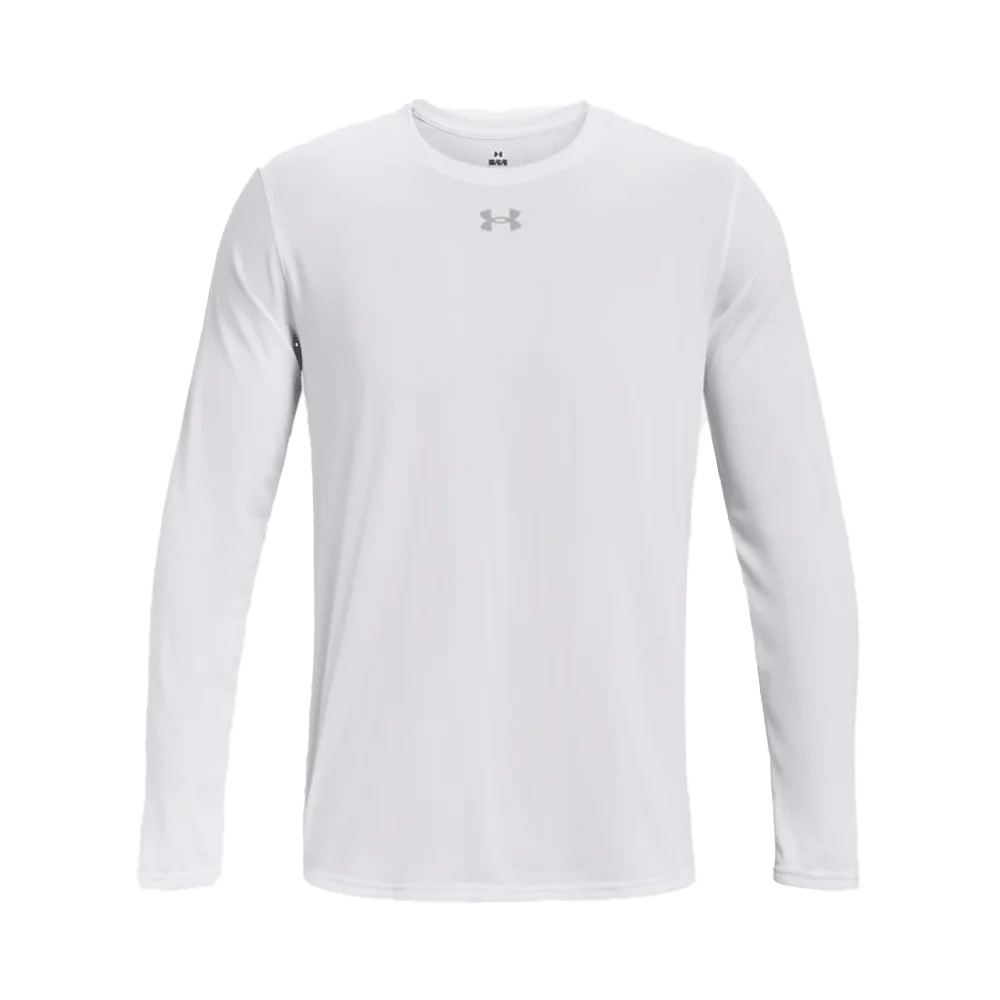 UA Men's Team Tech  Long Sleeve White color