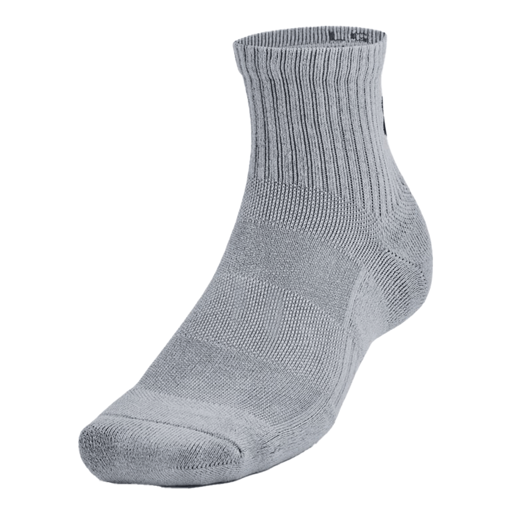 UA Unisex Training Cotton 3-Pack Quarter Socks