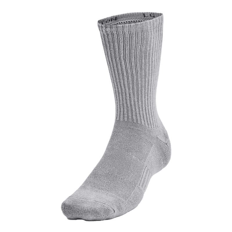 UA Unisex Training Cotton 6-Pack Crew Socks