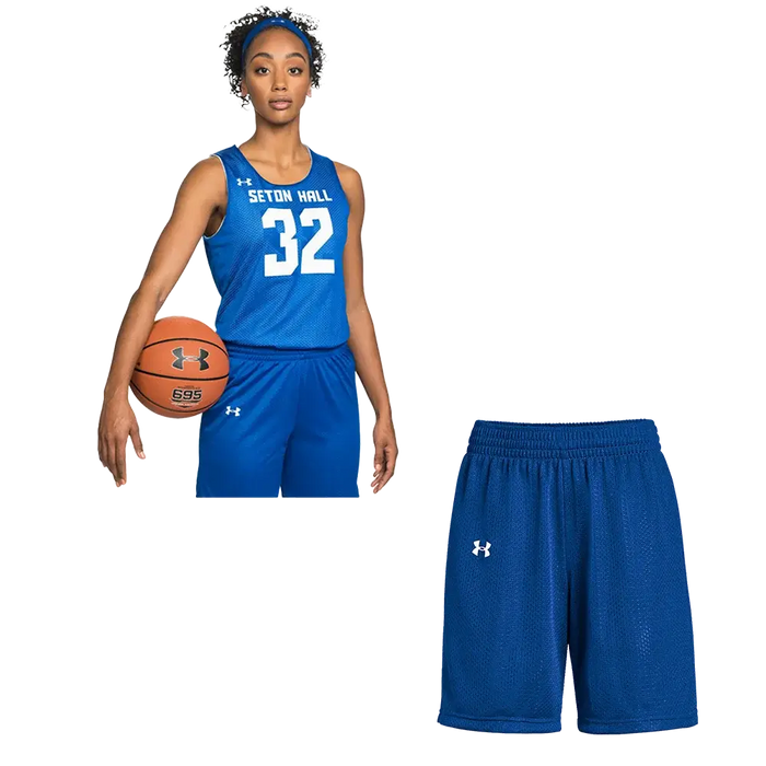 UA Women Triple Double Sets - Jersey and Shorts Blue color
