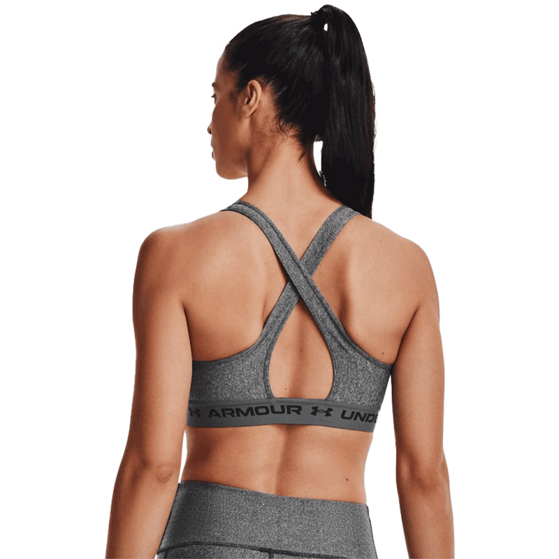 UA Women's Armour® Mid Crossback Heather Sports Bra
