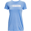 Camiseta de manga corta de sóftbol para mujer UA 