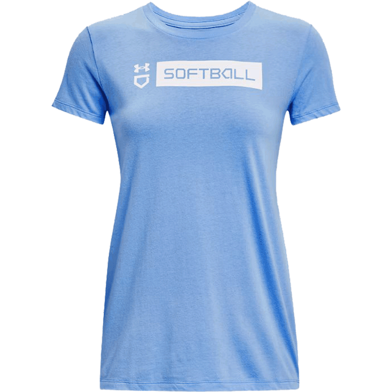 Camiseta de manga corta de sóftbol para mujer UA 