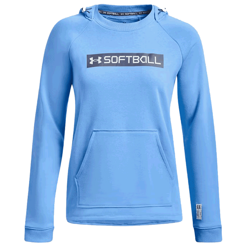 Sudadera con capucha de sóftbol para mujer de la UA 