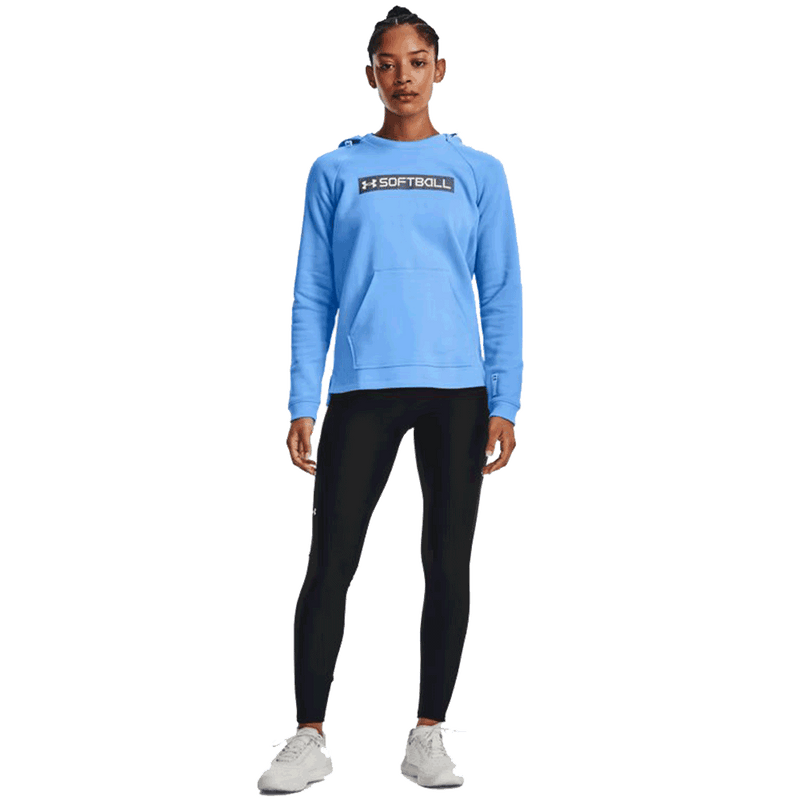 Sudadera con capucha de sóftbol para mujer de la UA 