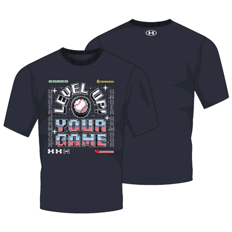 Camiseta de manga corta UA Youth Boys Baseball Level Up
