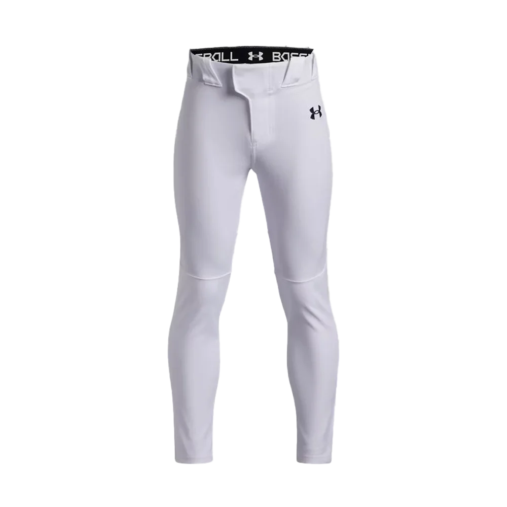 UA Boys' Utility Pro Tapered Pants White Color