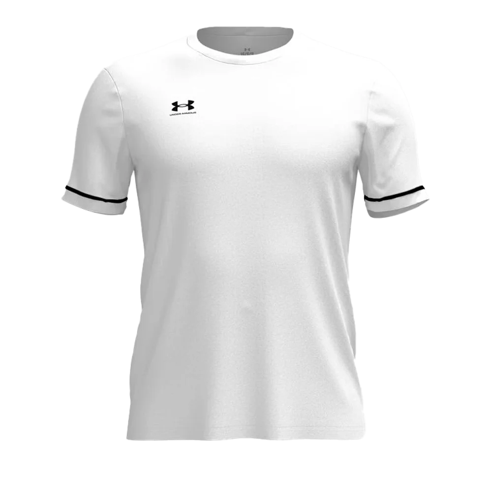 UA Men's Challenger Team Stripe Short Sleeve Jersey White Color