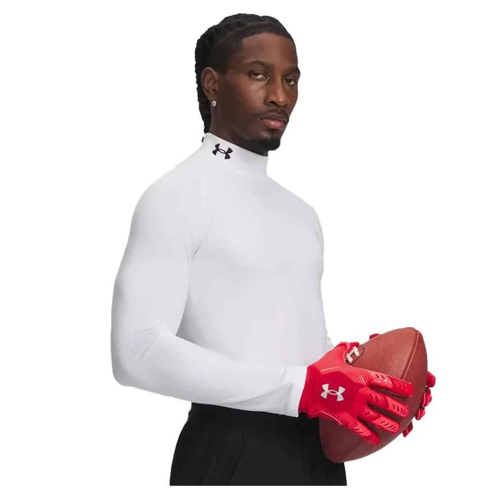 Under Armour Men's ColdGear Fitted Mock, White / 4XL
