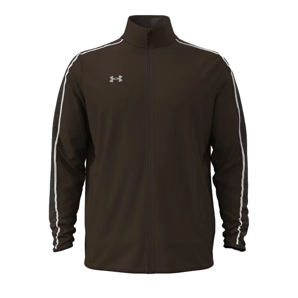 UA Men's Command Warm-Up Full Zip Brown Color.