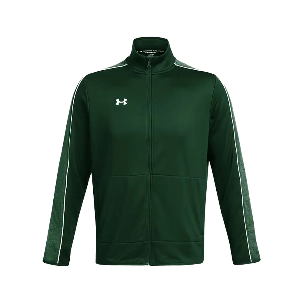 UA Men's Command Warm-Up Full Zip Green Color.