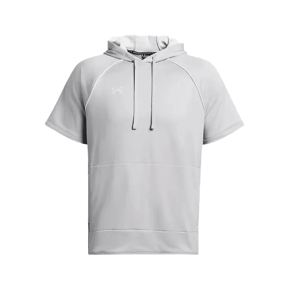 UA Men's Command Warmup Short Sleeve Hood Grey Color