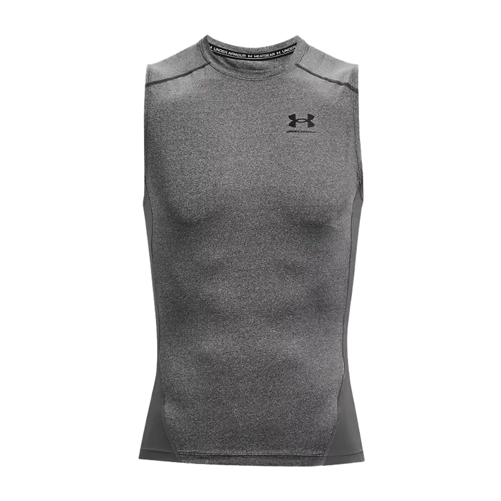 UA Men's HeatGear Compression Sleeveless Gray Color