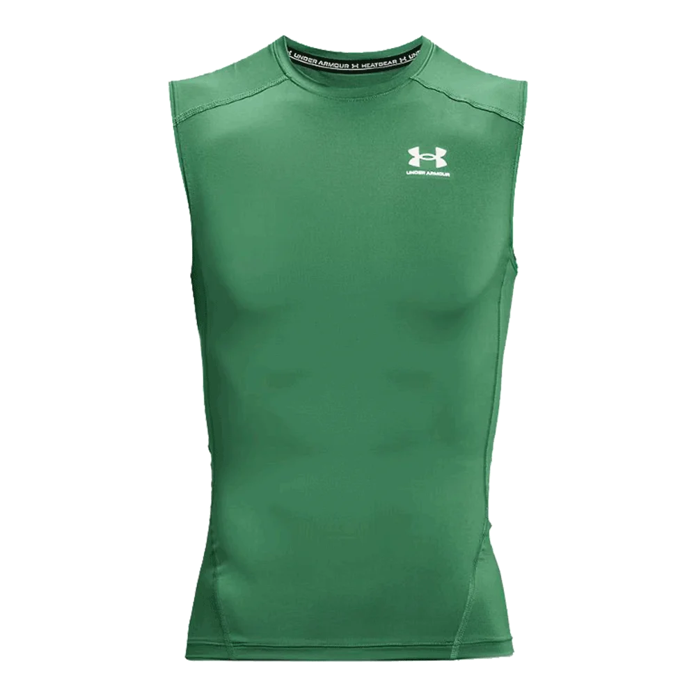 under armor heat gear Under Armour Men's HeatGear Sleeveless Green/White XL