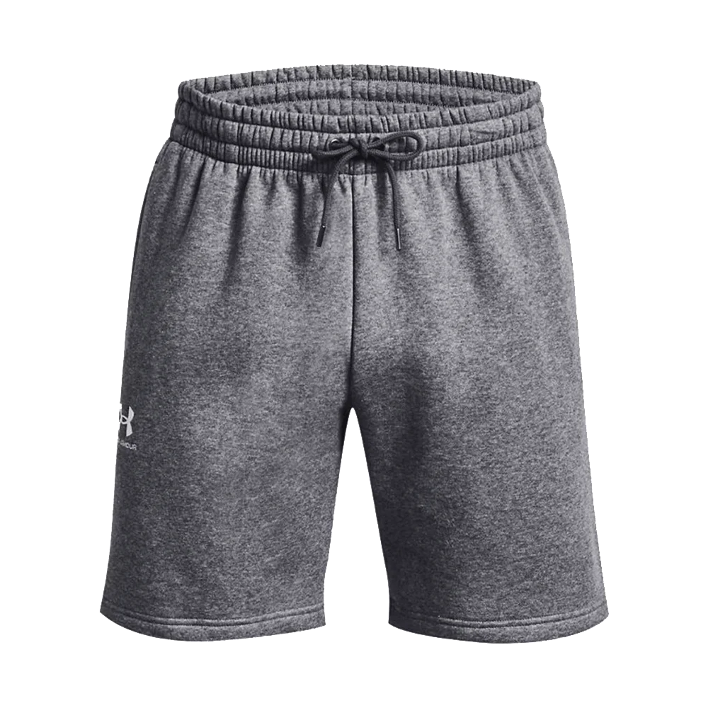 UA Men's Icon Fleece 7.75" Shorts Grey Color.