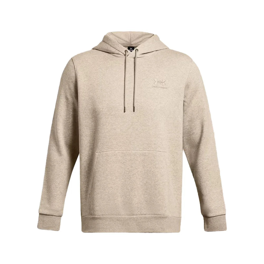 UA Men's Icon Fleece Hoodie Khaki Color.