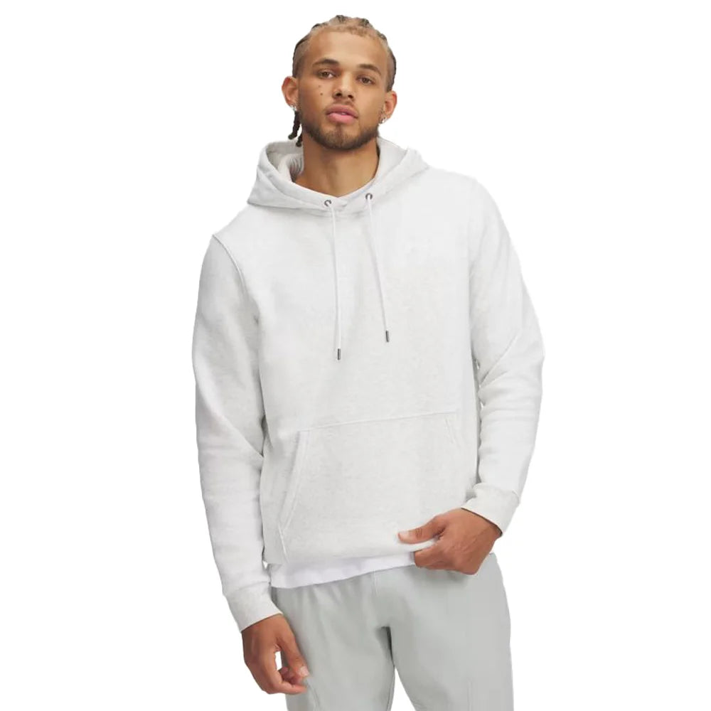 UA Men's Icon Fleece Hoodie White Color.