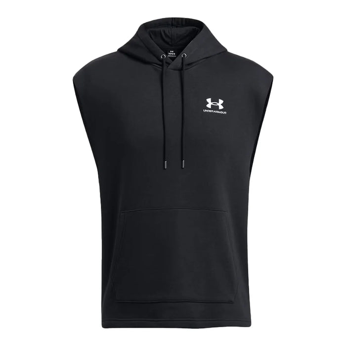 UA  Men's Icon Fleece  Sleeveless Hoodie Black Color.
