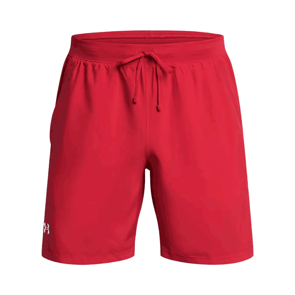 UA Men's  Launch Unlined 7" Shorts Red Color