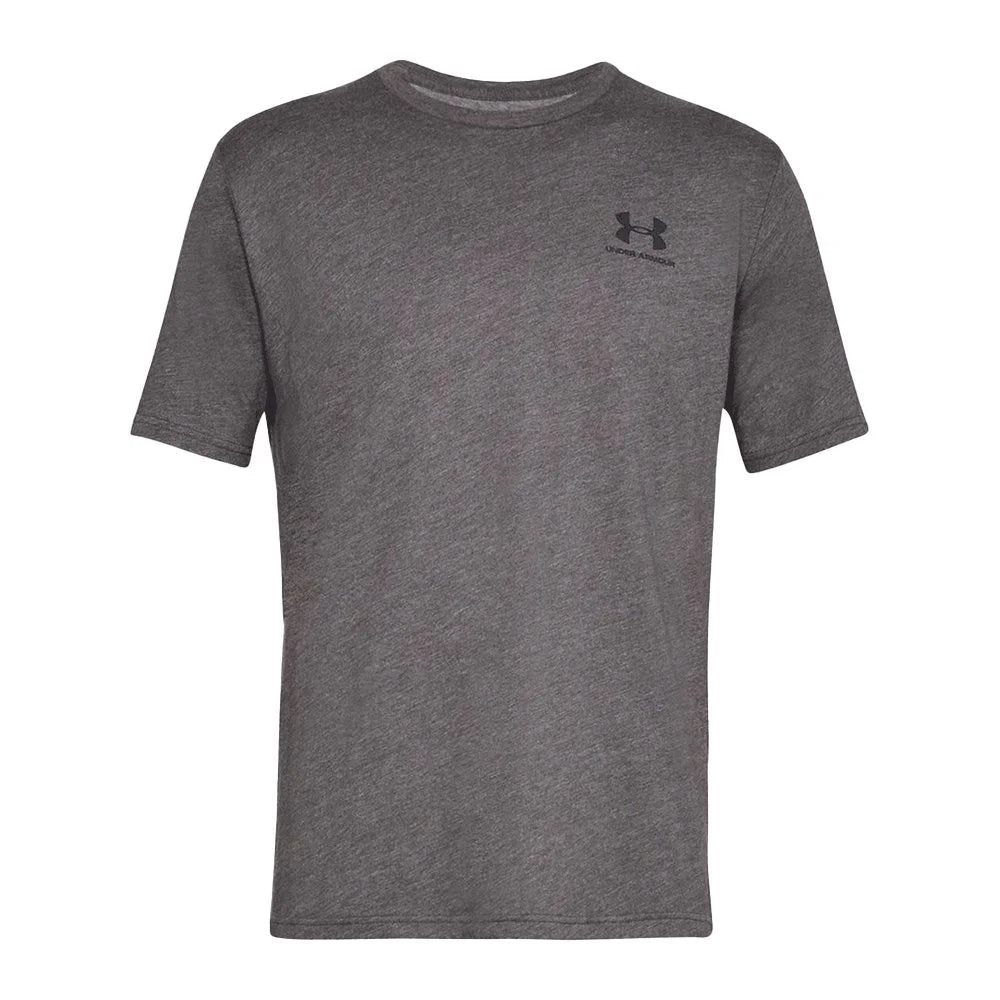 UA Men's Left Chest Logo Short Sleeve Charcoal Color