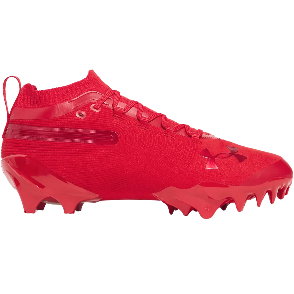 UA Men's Spotlight Pro Suede Football Cleats Red Color