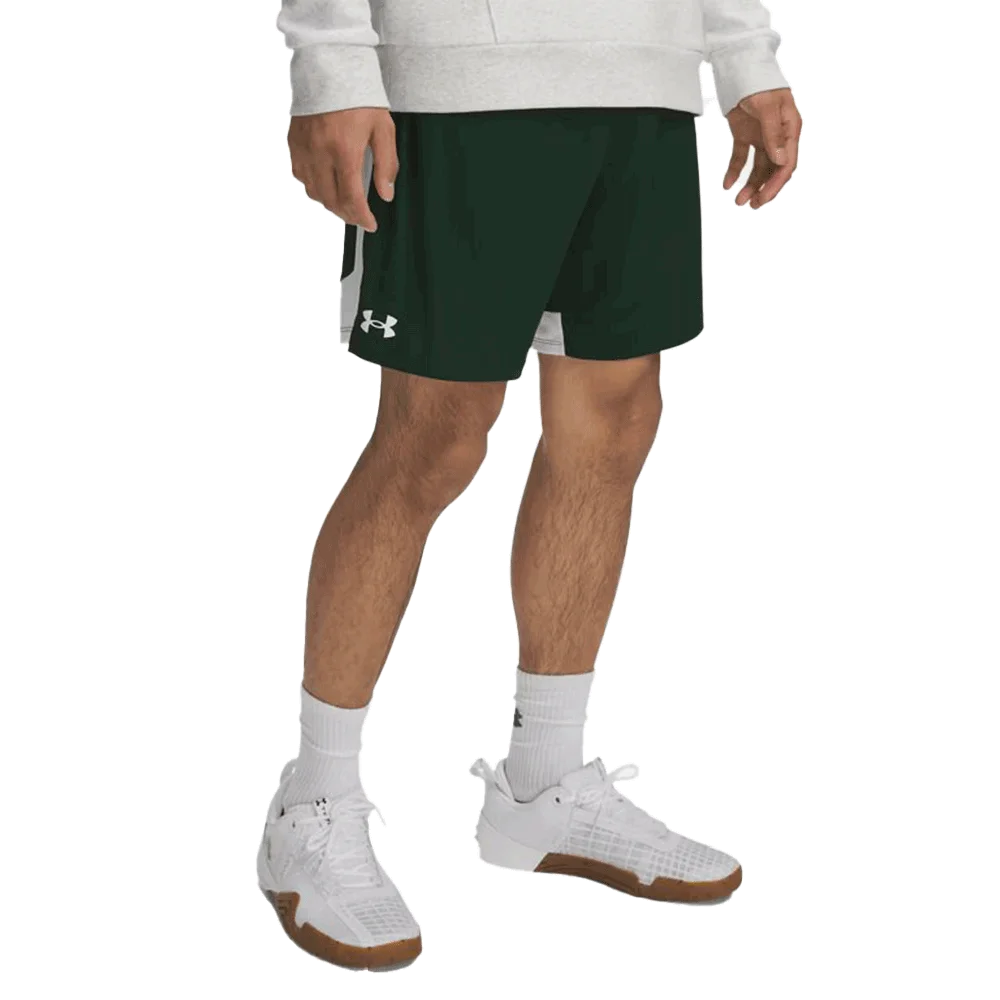 UA Men's Tech Vent Non-Pocketed 7" Shorts Green Color