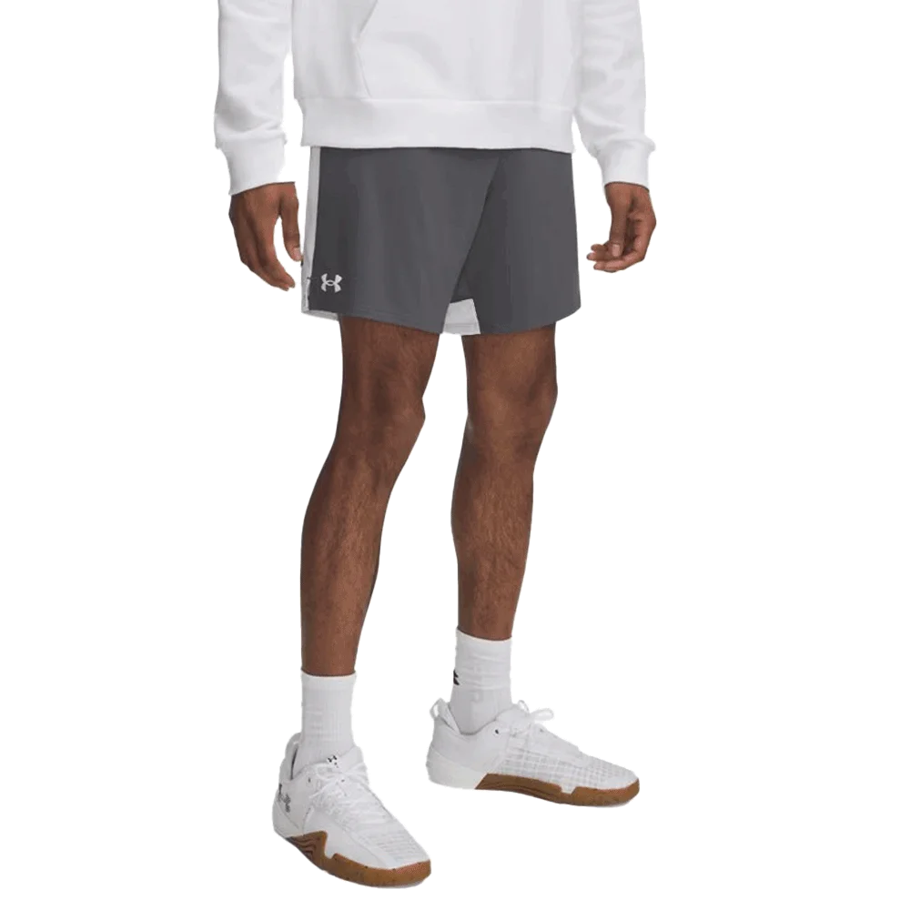 UA Men's Tech Vent Non-Pocketed 7" Shorts Grey Color