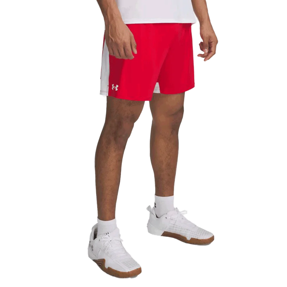 UA Men's Tech Vent Non-Pocketed 7" Shorts Red Color