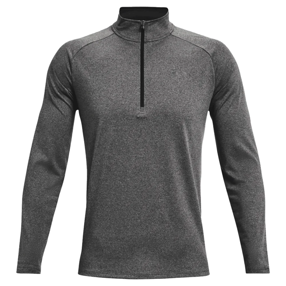 UA Men's Tech™ ½ Zip Long Sleeve Gray Color.