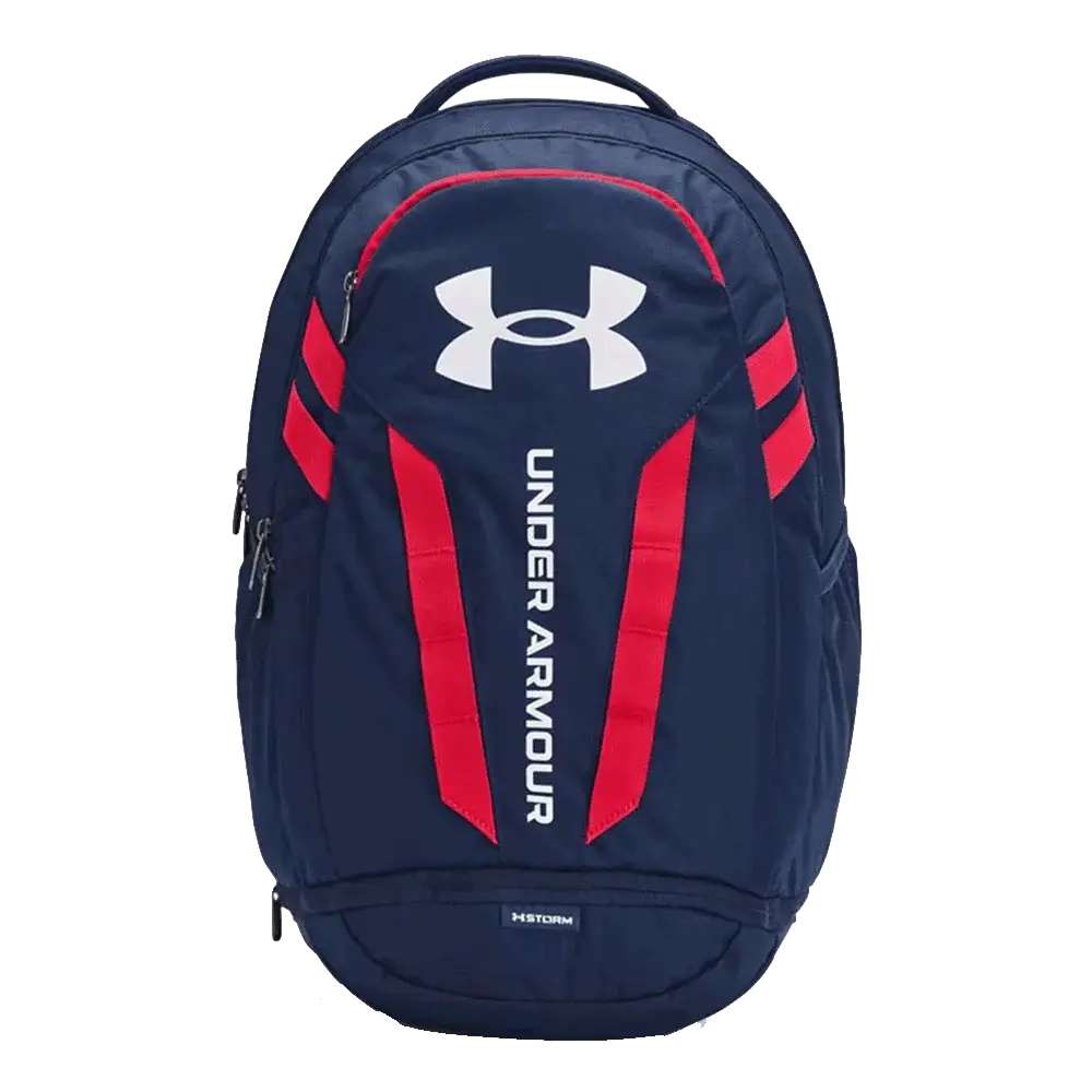 UA Unisex Hustle 5.0 Backpack Blue/Red Color
