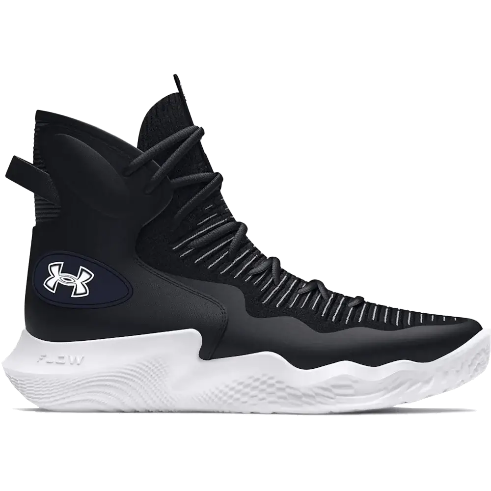 UA Women's Ace Highlight Volleyball Shoes Black/White Color Right View