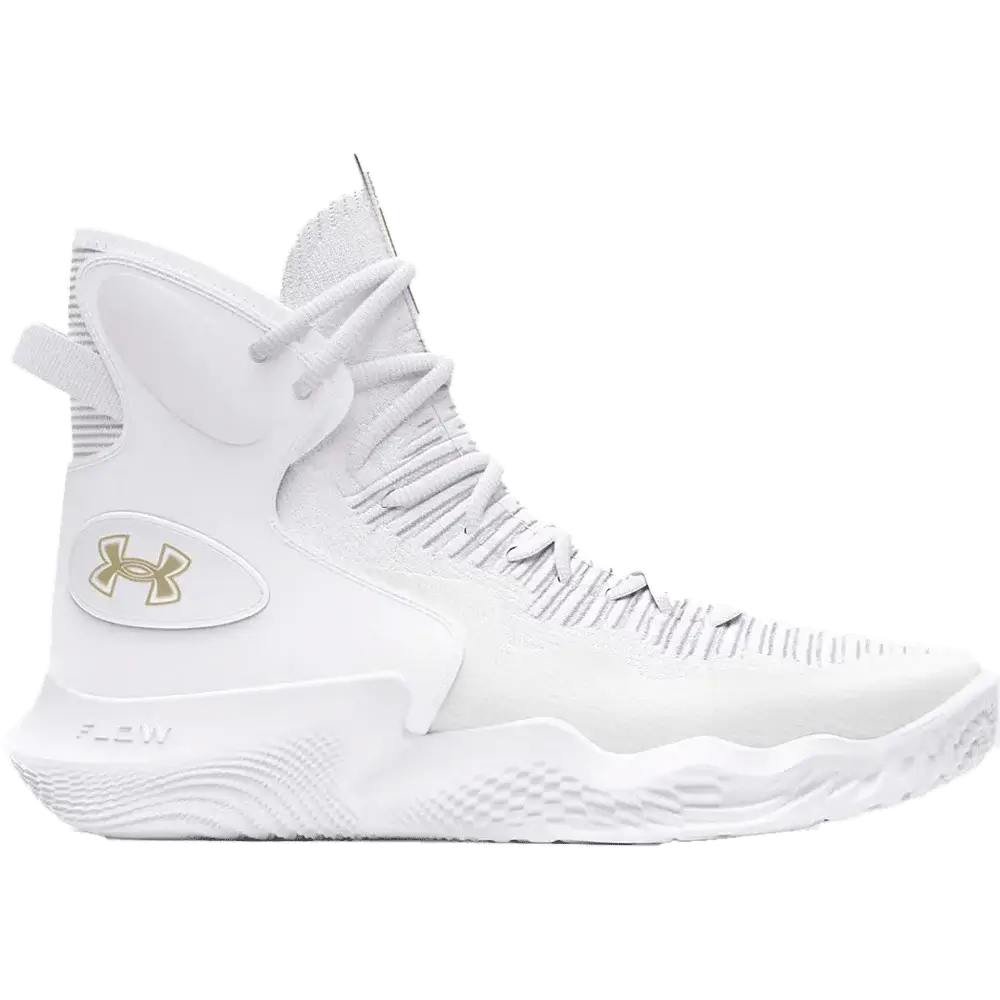 UA Women's Ace Highlight Volleyball Shoes White Color Right View