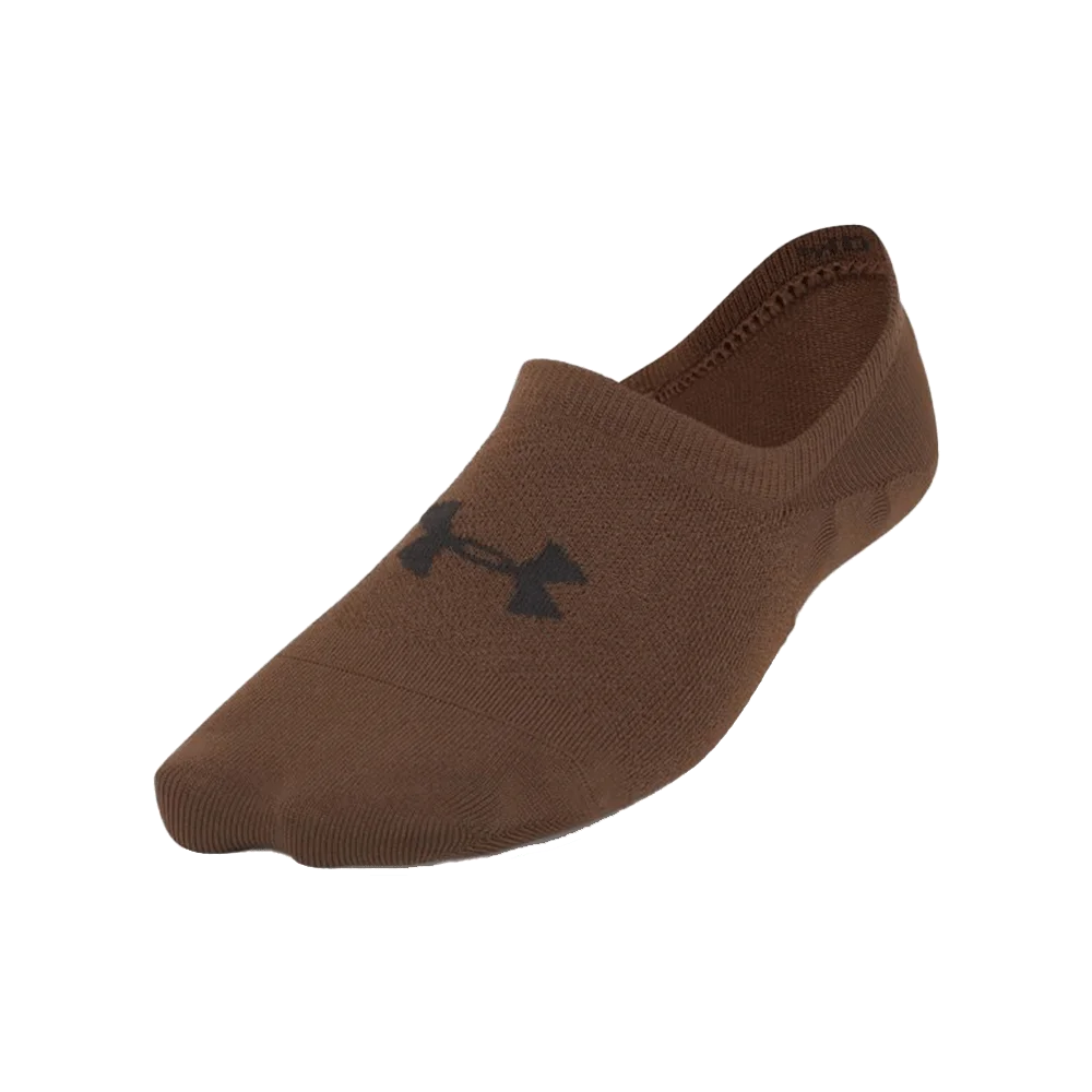 UA Women's Breathe Lite 6-Pack Liner Socks Brown Color.